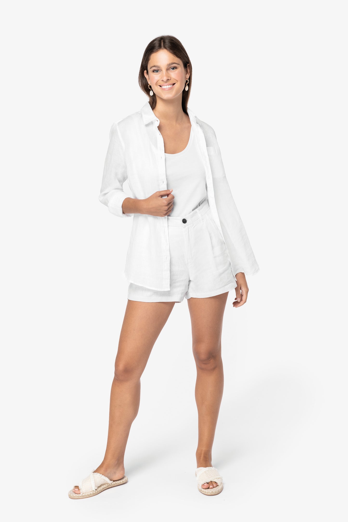 It Fits Approach - Dames Fitted Blouse - Linnen