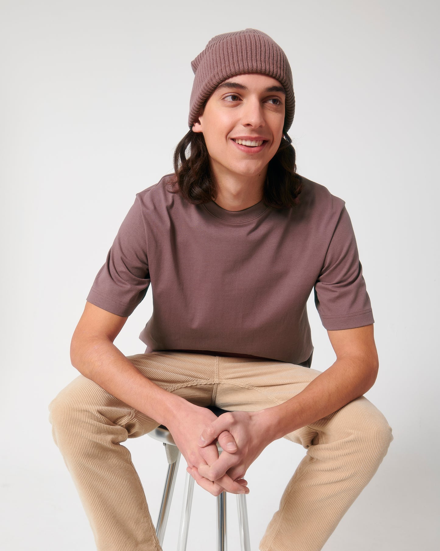 It Fits Surfer - T-shirt unisexe coupe décontractée - Poids lourd plus - Cappuccino