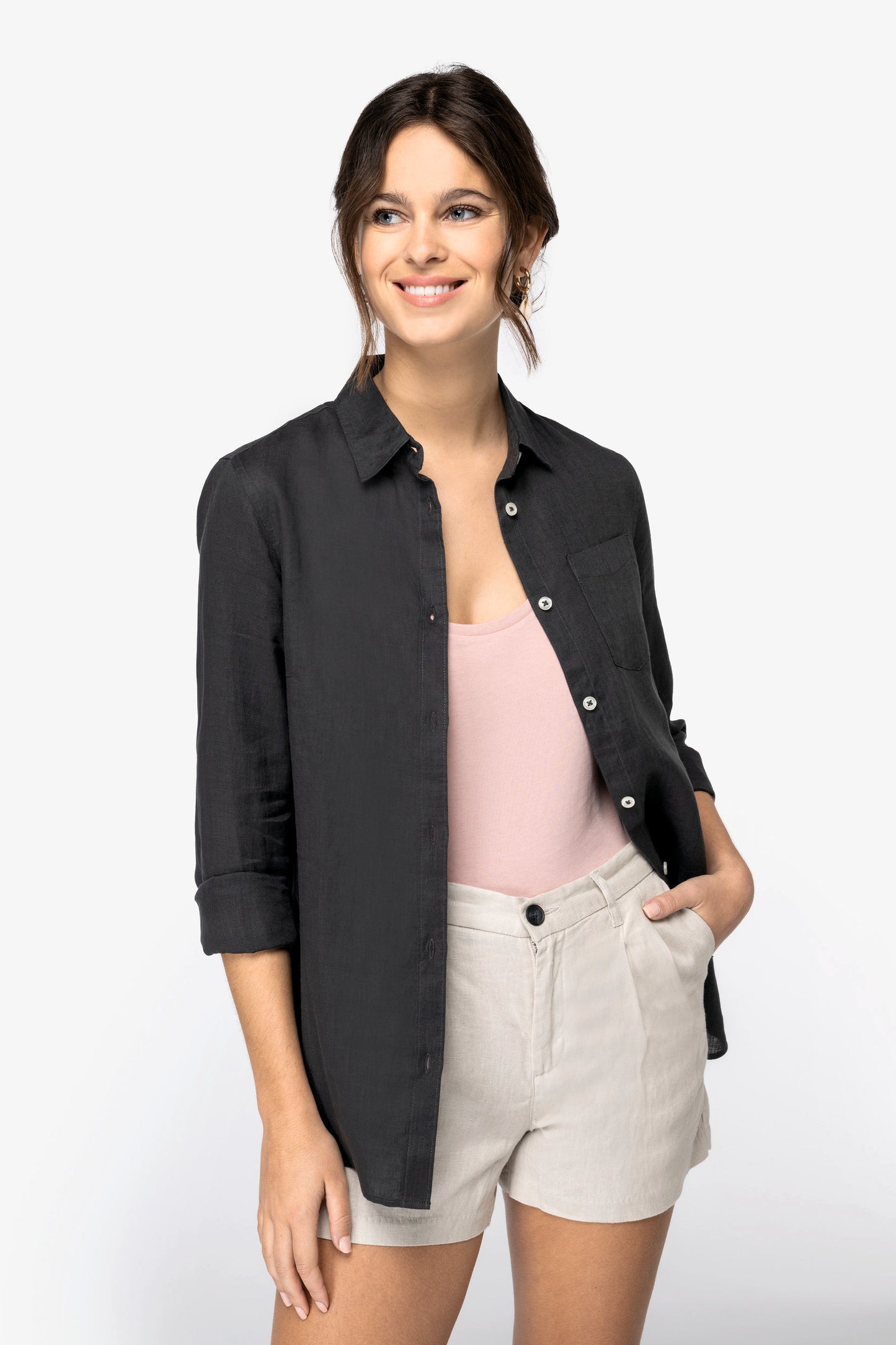 It Fits Approach - Chemisier ajusté pour femme - Lin