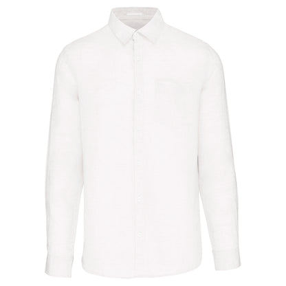 It Fits Approach - Men's Fitted Shirt - Linen - White