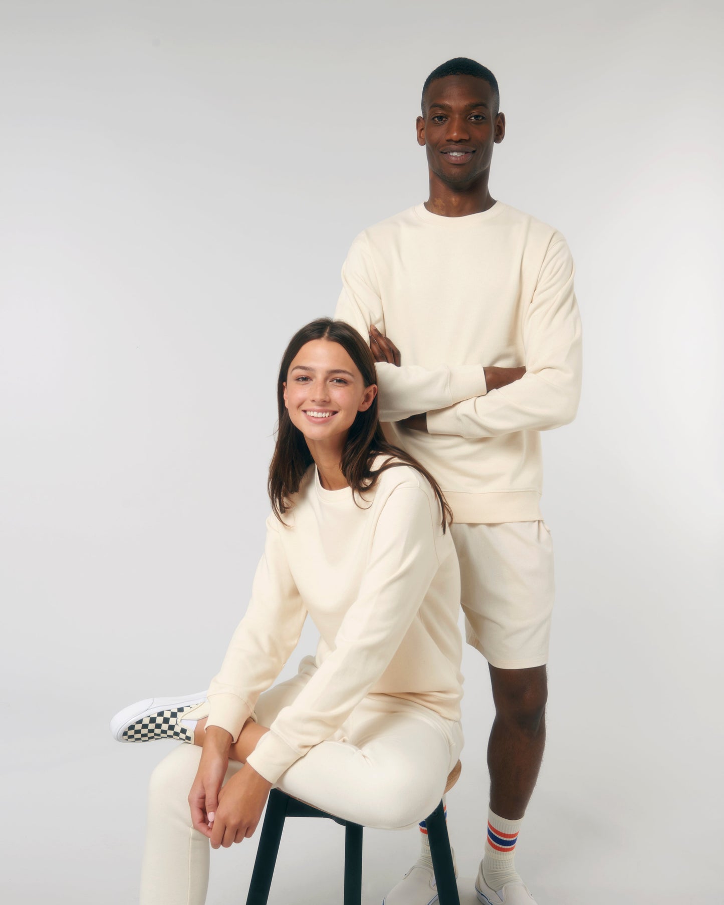 It Fits Dropper - Unisex Regular Fit Sweater - Terry voering - Banana Split