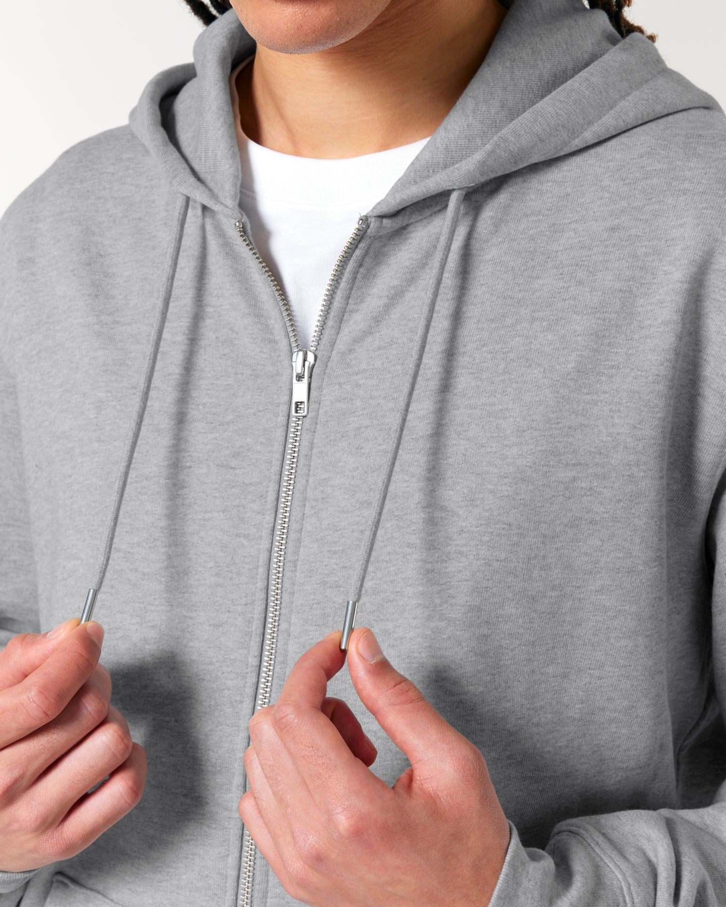 It Fits Hammer - Unisex Regular Fit Zip Hoodie - Heavyweight - Heather Grey