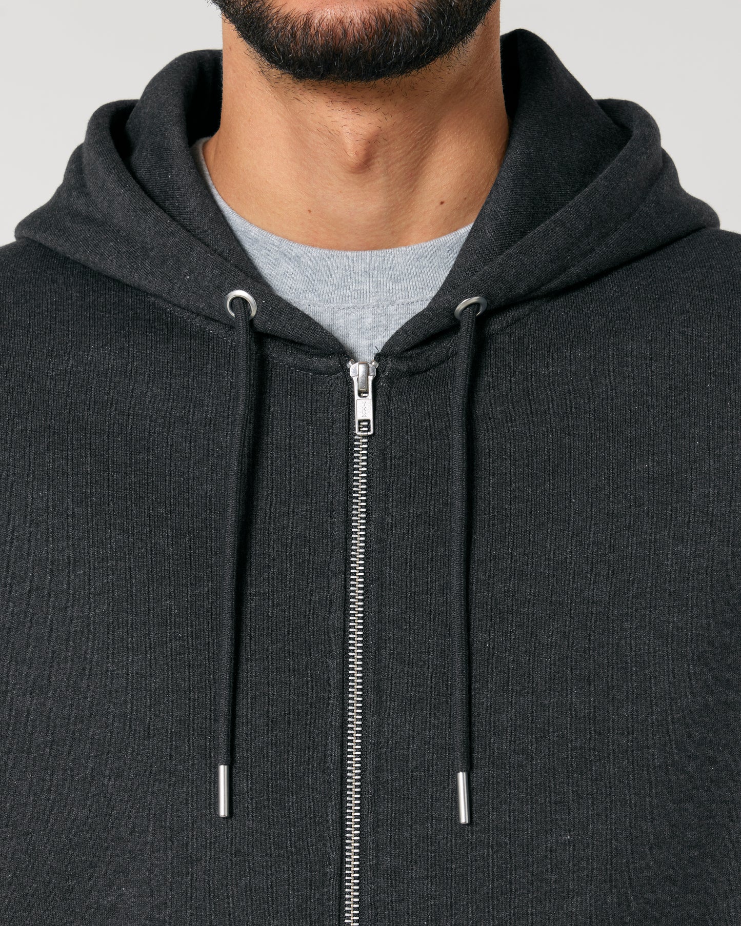 It Fits Hammer - Unisex Regular Fit Zip Hoodie - Heavyweight - Dark Heather Grey