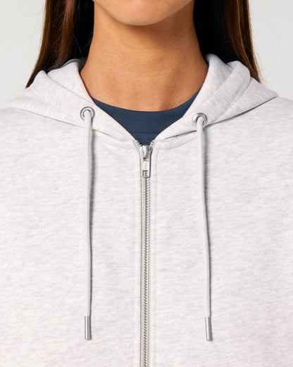 It Fits Hammer - Sweat à capuche zippé unisexe coupe régulière - Poids lourd - Gris chiné glacé
