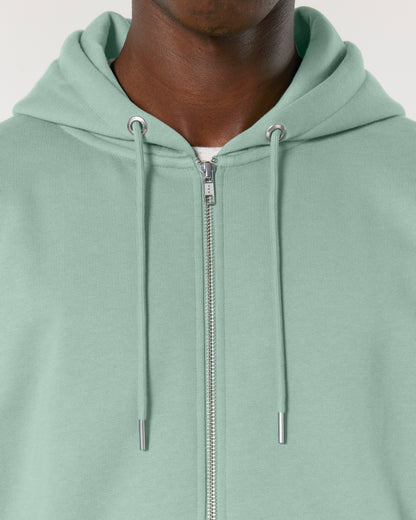 Fits Hammer - Sweat à capuche zippé unisexe coupe régulière - Poids lourd - Vert laurier