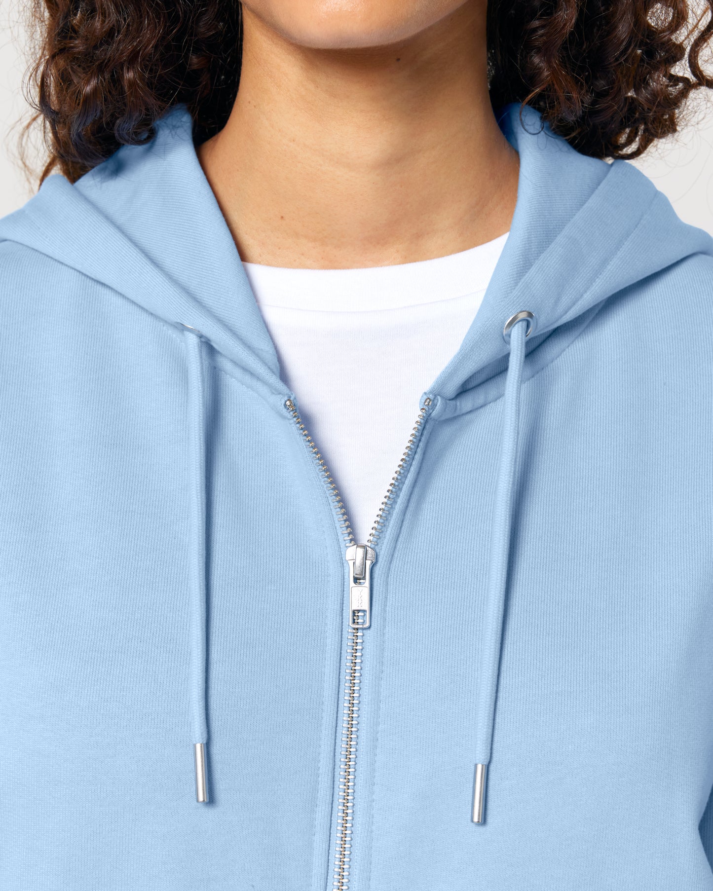 It Fits Hammer - Sweat à capuche zippé unisexe coupe régulière - Poids lourd - Bleu clair