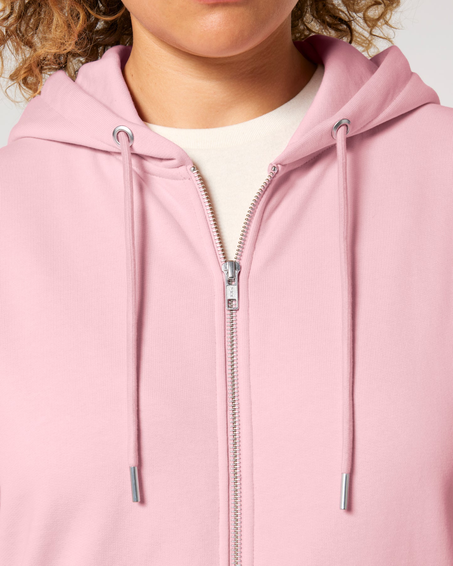 It Fits Hammer - Sweat à capuche zippé unisexe coupe régulière - Poids lourd - Rose clair