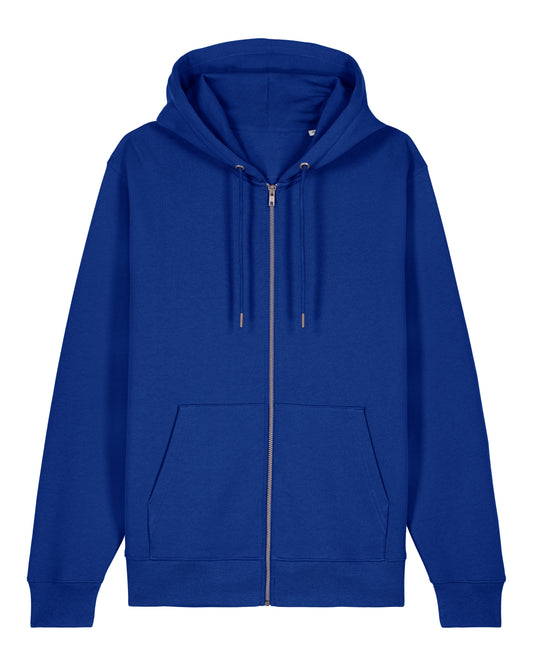 Fits Hammer - Sweat à capuche zippé unisexe coupe régulière - Poids lourd - Col bleu