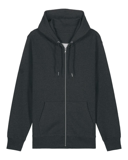 It Fits Hammer - Sweat à capuche zippé unisexe coupe régulière - Poids lourd - Gris chiné foncé