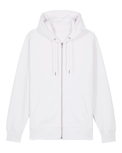 It Fits Hammer - Sweat à capuche zippé unisexe coupe régulière - Poids lourd - Blanc