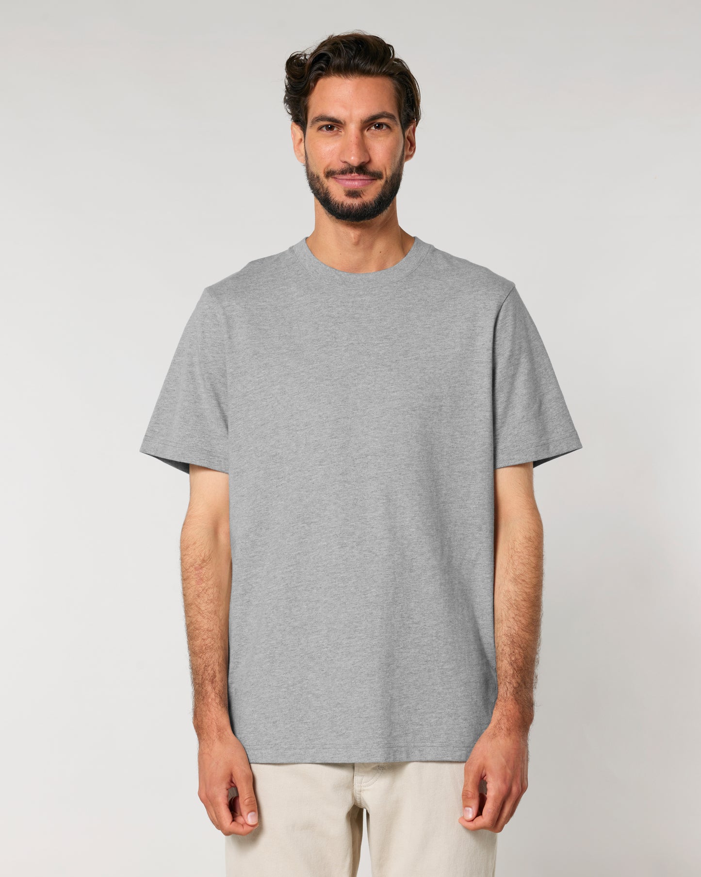 It Fits Swish - Unisex Relaxed Fit T-shirt - Heavyweight - Heather Grey