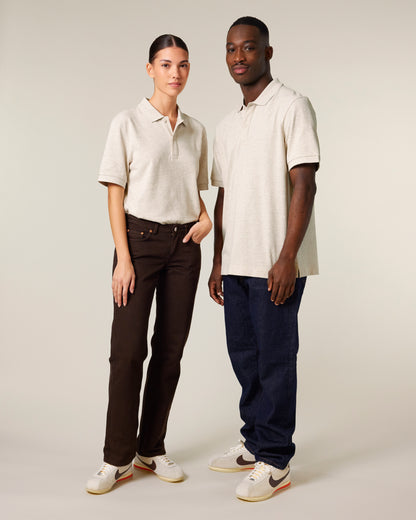 It Fits Birdie - Polo unisexe coupe standard - Poids lourd - Gris chiné foncé