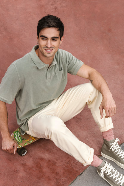 It Fits Gamer - Heren Fitted Polo - Badstof