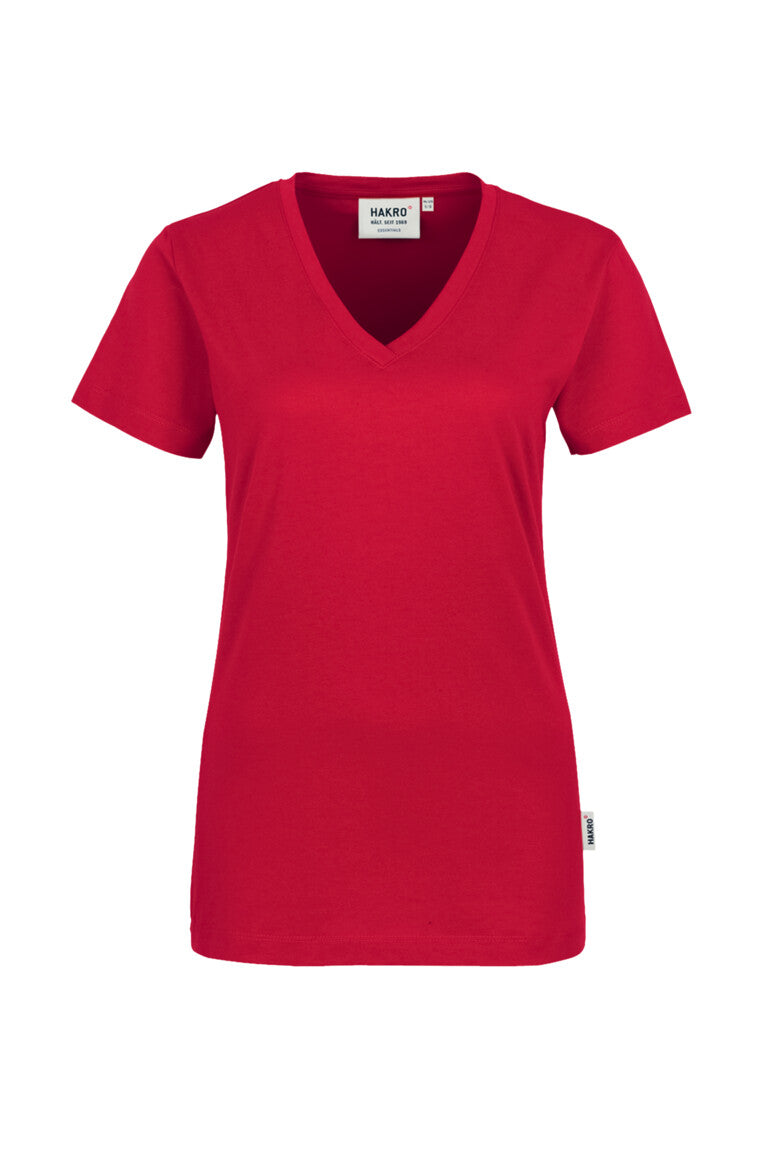 Hakro - Dames Regular Fit V-Shirt - Red