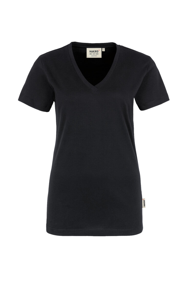 Hakro - Dames Regular Fit V-Shirt - Black