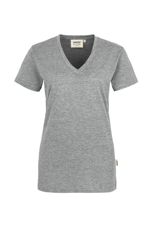 Hakro - Women's Regular Fit V-Shirt - Heather Grey