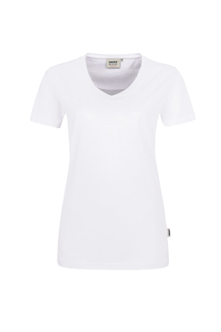 Hakro - Dames Regular Fit V-Shirt - Mikralinar - White