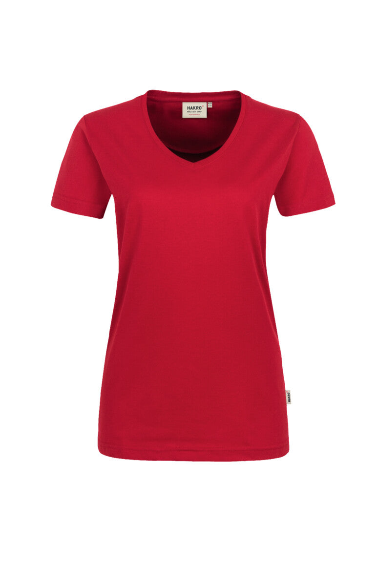 Hakro - Dames Regular Fit V-Shirt - Mikralinar - Red