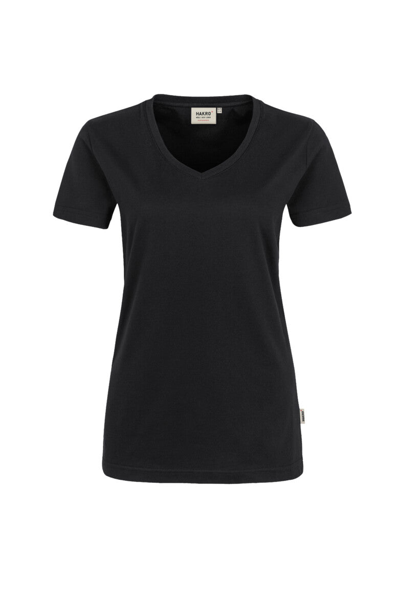 Hakro - Ladies Regular Fit V-Shirt - Mikralinar - Black