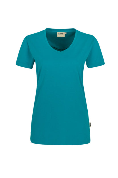Hakro - Ladies Regular Fit V-Shirt - Mikralinar - Emerald