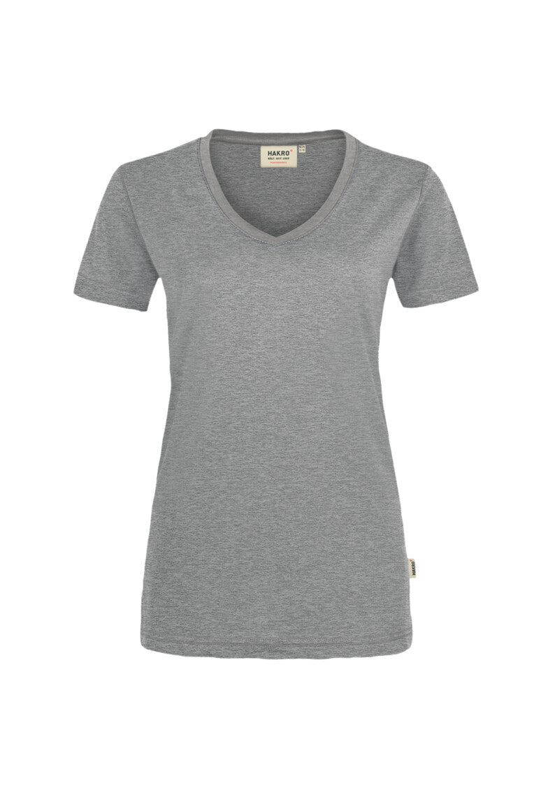 Hakro - Dames Regular Fit V-Shirt - Mikralinar - Heather Grey