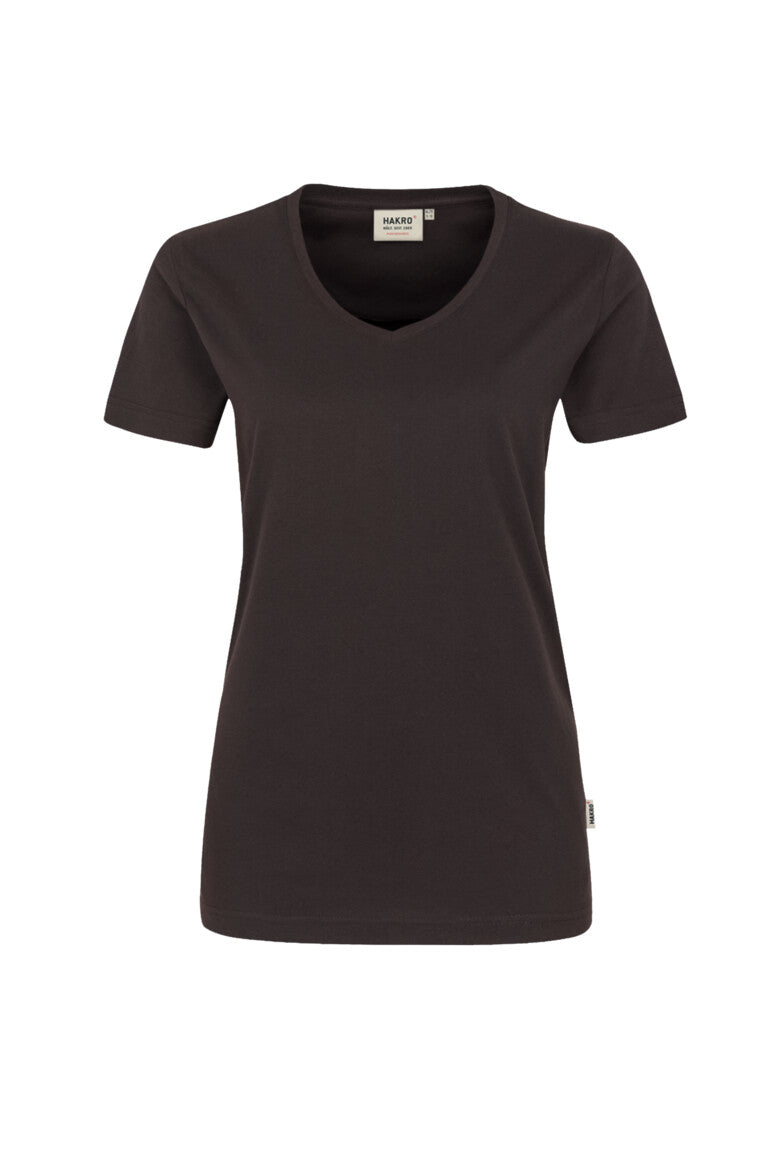 Hakro - Ladies Regular Fit V-Shirt - Mikralinar - Chocolate