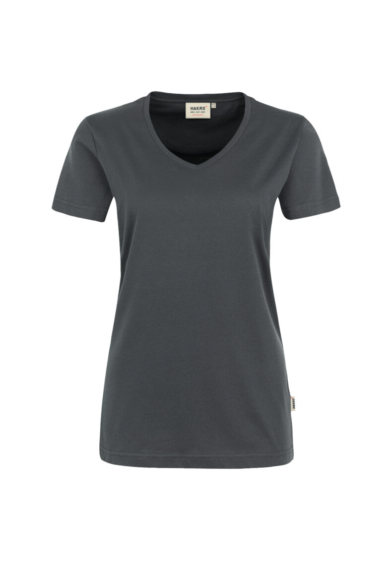 Hakro - Ladies Regular Fit V-Shirt - Mikralinar - Anthracite