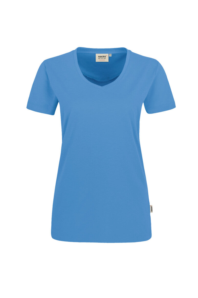 Hakro - Dames Regular Fit V-Shirt - Mikralinar - Malibu Blue