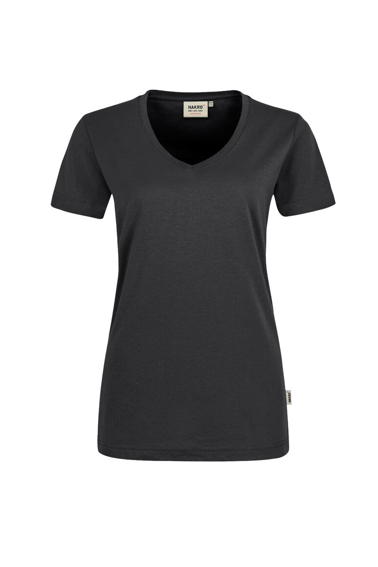 Hakro - Dames Regular Fit V-Shirt - Mikralinar - Carbon Grey