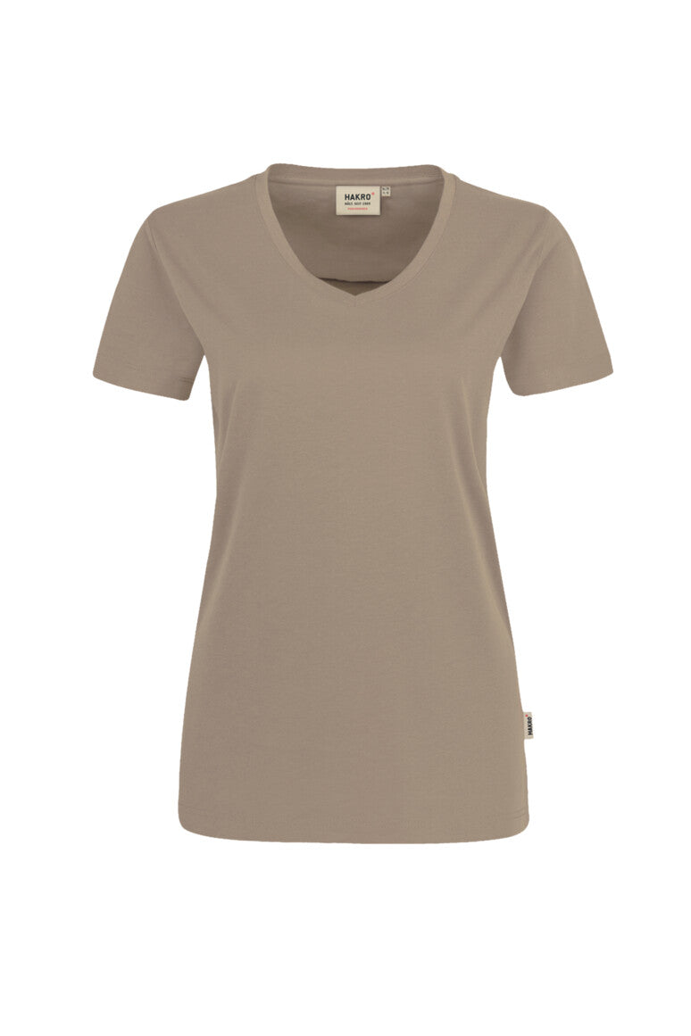 Hakro - Dames Regular Fit V-Shirt - Mikralinar - Khaki