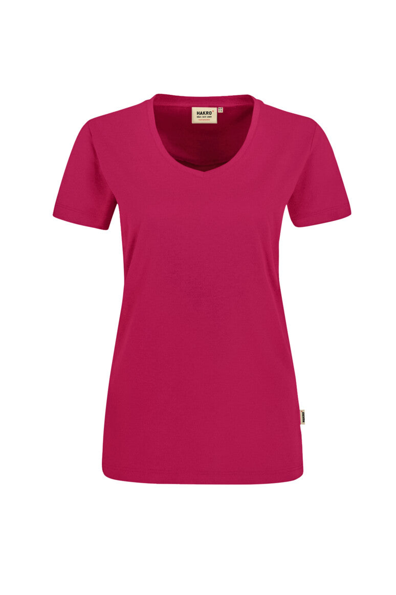 Hakro - Ladies Regular Fit V-Shirt - Mikralinar - Magenta