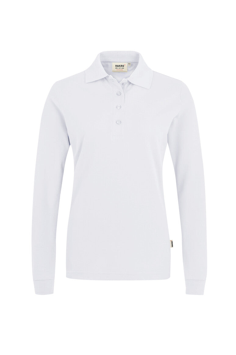 Hakro - Dames Regular Fit Longsleeve Polo - Mikralinar - White