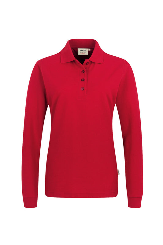 Hakro - Polo à manches longues coupe régulière pour femme - Mikralinar - Rouge