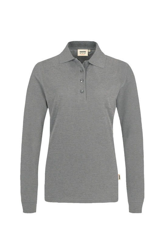 Hakro - Polo à manches longues coupe régulière pour femme - Mikralinar - Gris chiné