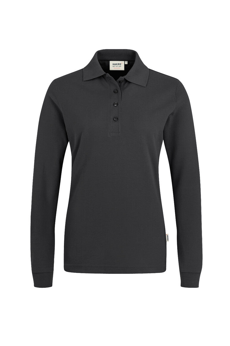 Hakro - Dames Regular Fit Longsleeve Polo - Mikralinar - Carbon Grey