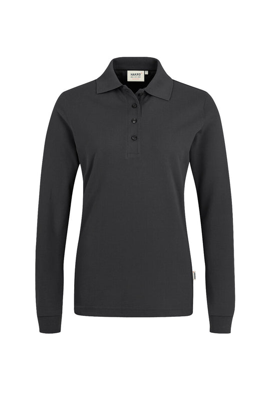 Hakro - Polo à manches longues coupe régulière pour femme - Mikralinar - Gris carbone