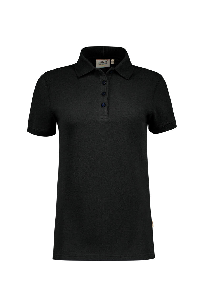 Hakro - Polo coupe régulière pour femme - Coton biologique - Noir