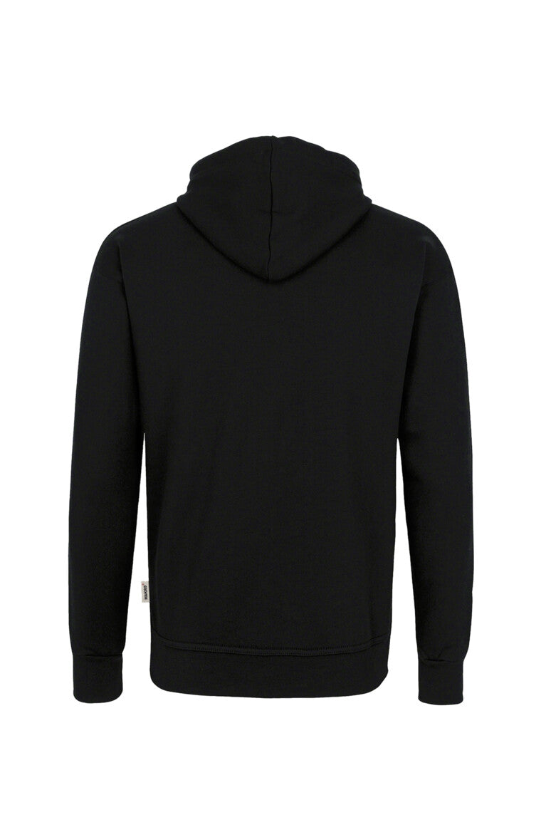 Hakro - Sweat à capuche sans poche unisexe coupe régulière - Coton biologique - Noir