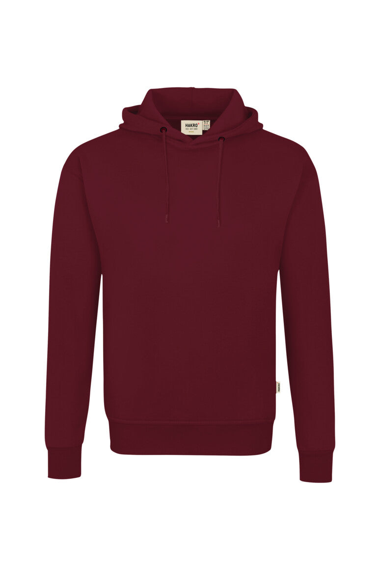 Hakro - Unisex Regular Fit Pocketless Hoodie - Organic Cotton - Burgundy