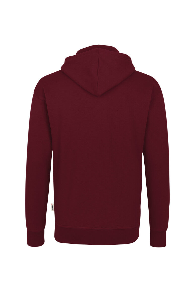 Hakro - Sweat à capuche sans poche unisexe coupe régulière - Coton biologique - Bordeaux