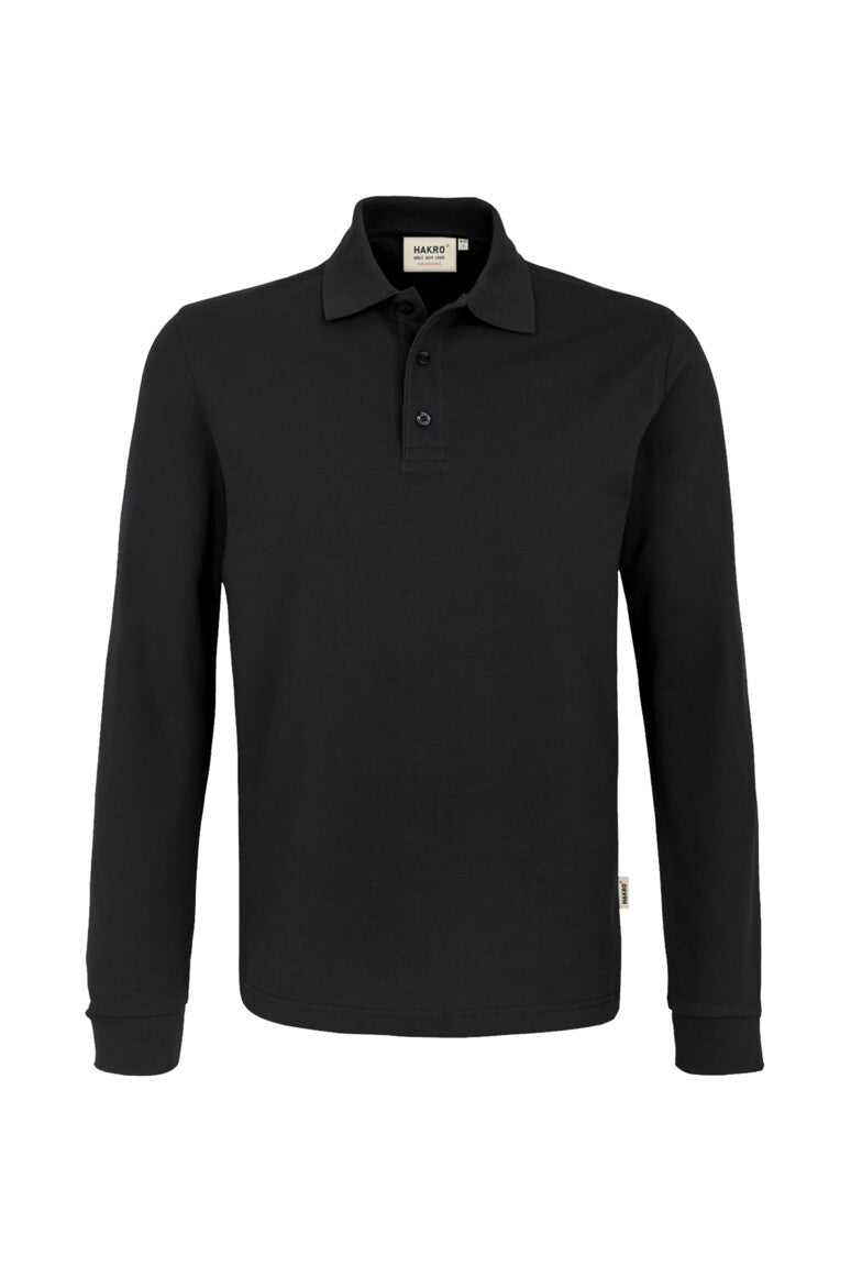 Hakro - Polo à manches longues Comfort Fit pour hommes - Mikralinar - Noir