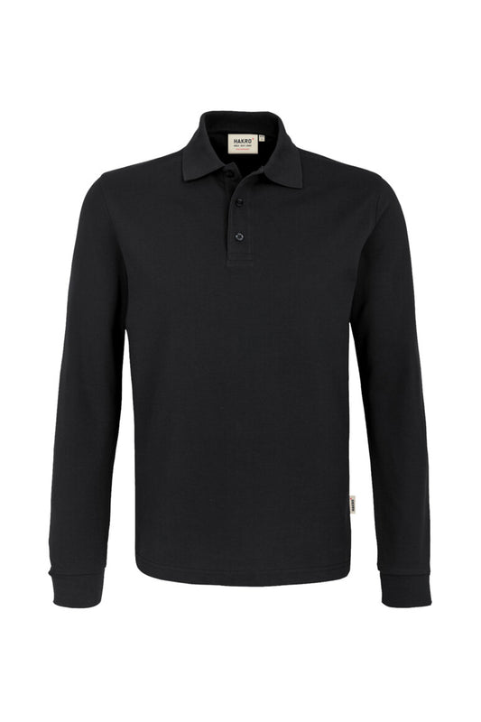 Hakro - Polo à manches longues Comfort Fit pour hommes - Mikralinar - Noir