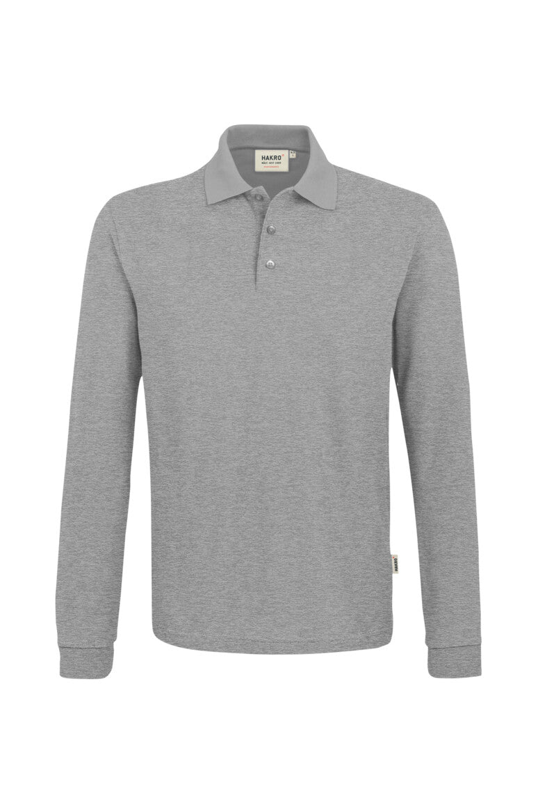 Hakro - Polo à manches longues coupe confort pour hommes - Mikralinar - Gris chiné