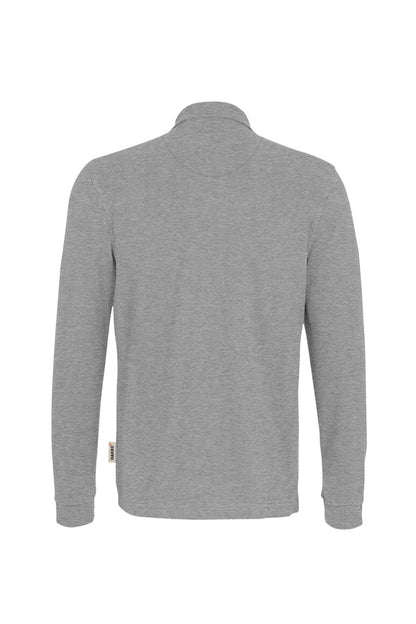 Hakro - Polo à manches longues unisexe coupe confortable - Mikralinar - Gris chiné