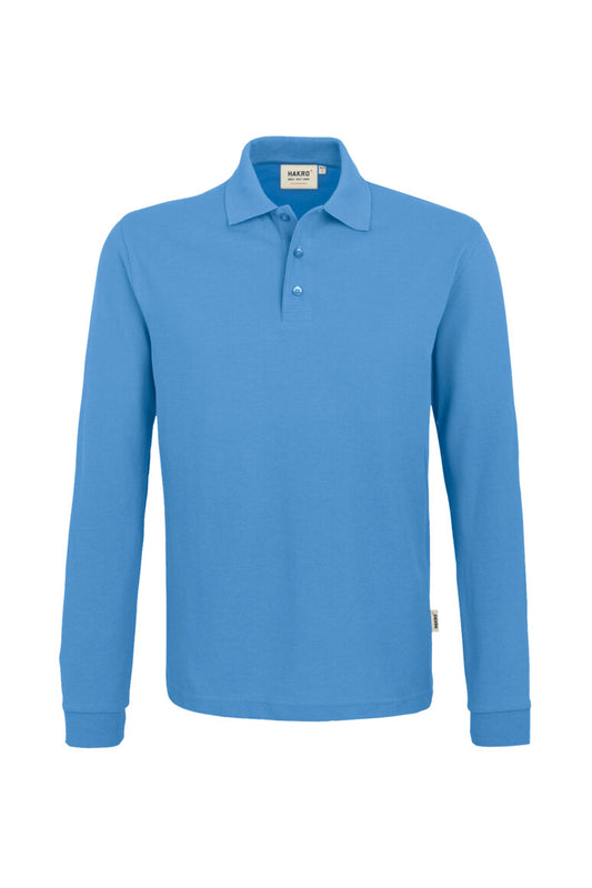 Hakro - Polo à manches longues coupe confort pour hommes - Mikralinar - Bleu Malibu