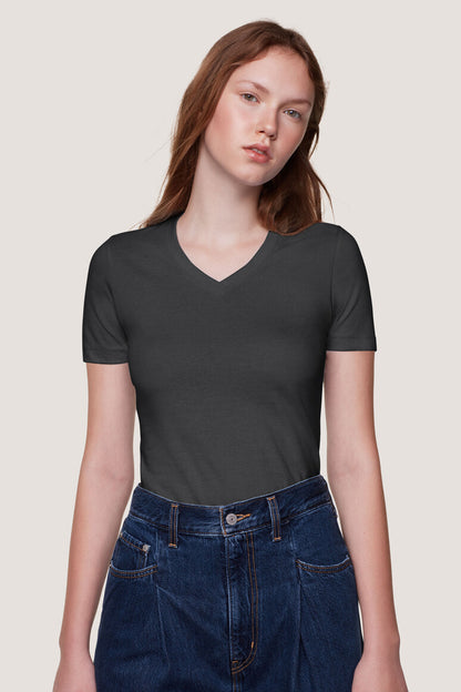 Hakro - Women's Regular Fit V-Shirt - Anthracite