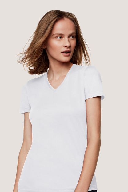 Hakro - Ladies Regular Fit V-Shirt - Mikralinar - Emerald