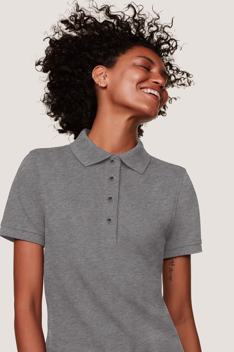 Hakro - Polo coupe régulière pour femme - Mikralinar - Gris chiné