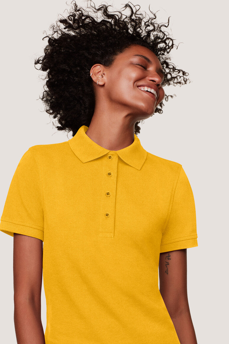 Hakro - Polo coupe régulière pour femme - Mikralinar - Jaune soleil