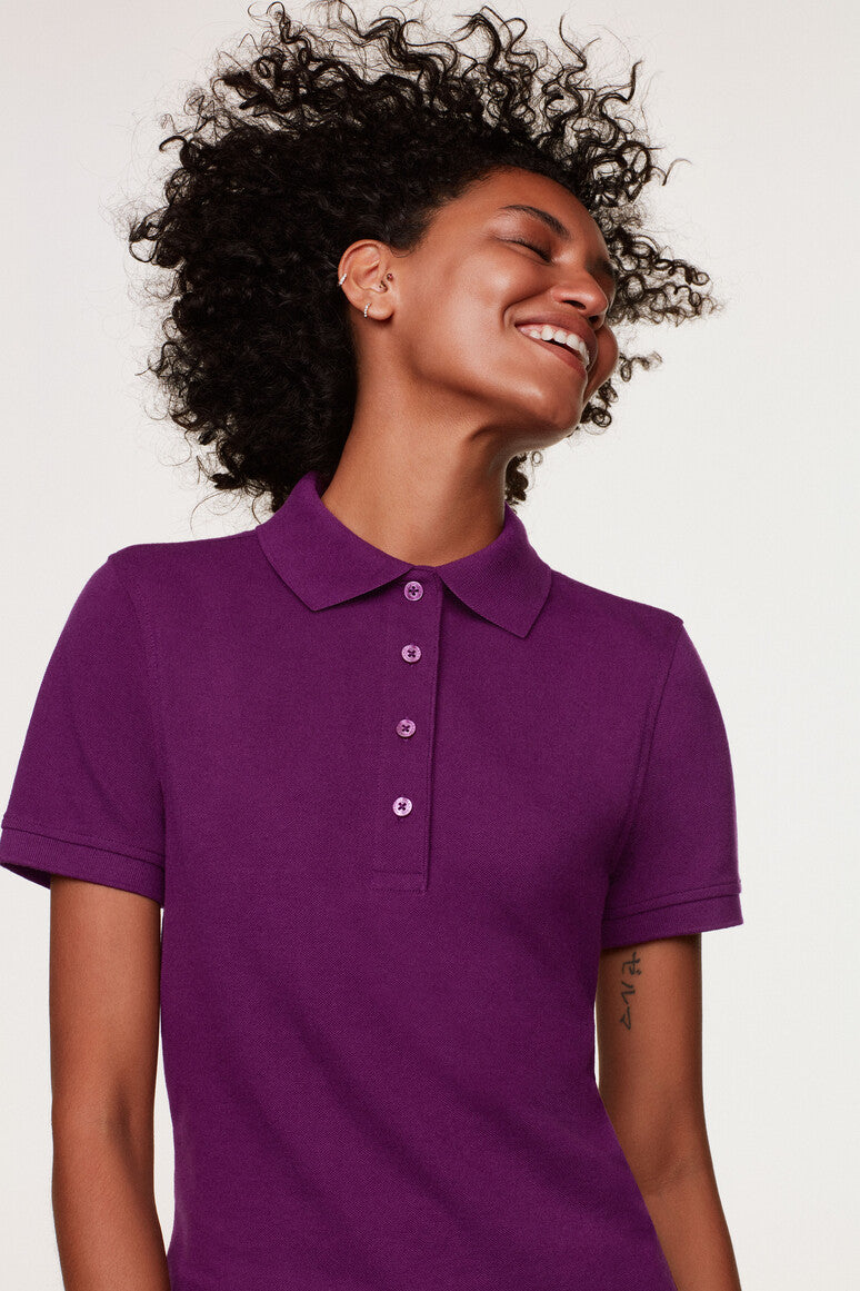 Hakro - Dames Regular Fit Polo - Mikralinar - Eggplant